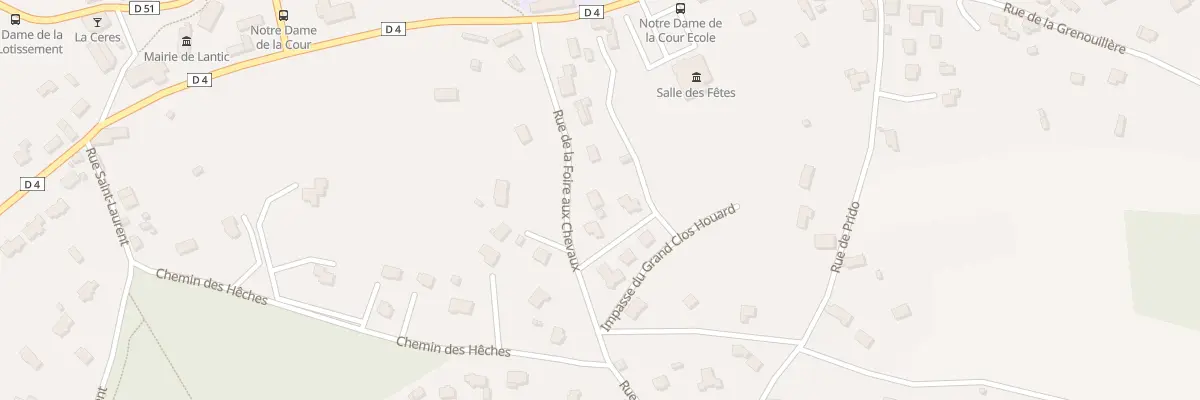 Plan du 11 Rue de la Foire aux Chevaux à Lantic