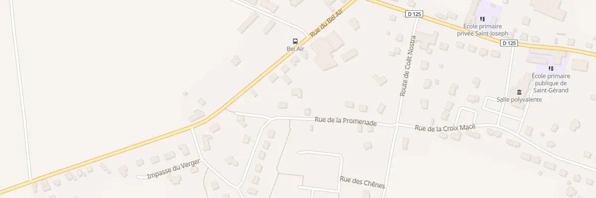 Plan du 12 Rue de la Promenade à Saint-Gérand-Croixanvec