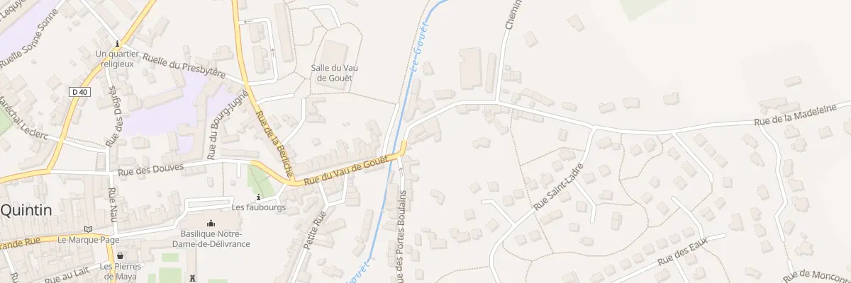 Plan du 1 Rue des Portes Boulains à Quintin