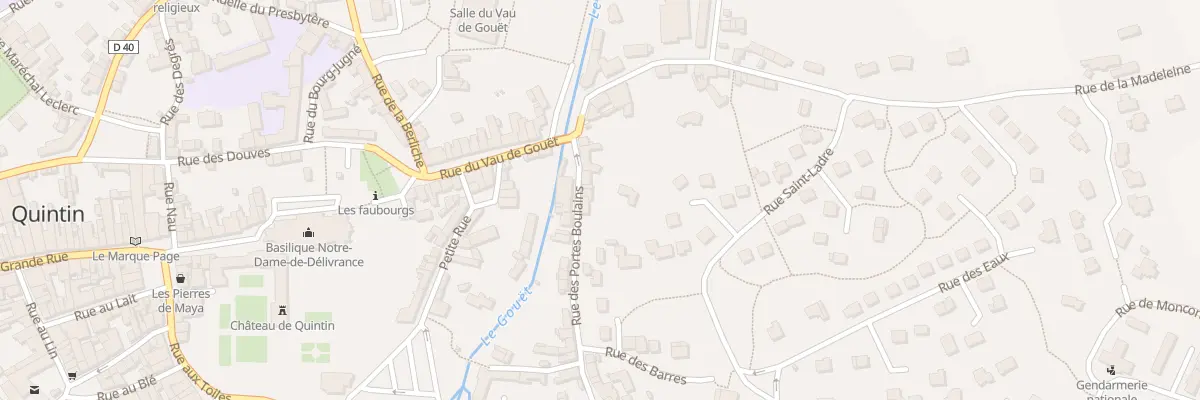 Plan du 13 Rue des Portes Boulains à Quintin