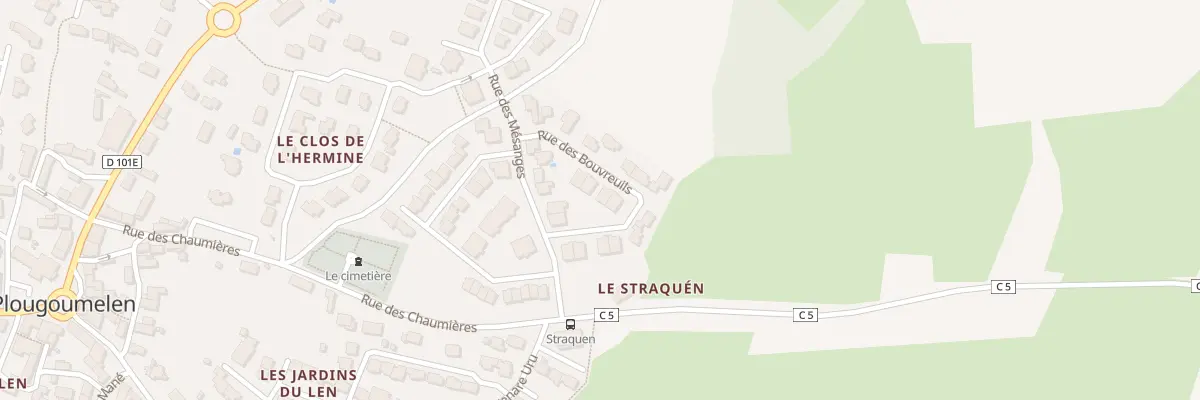 Plan du 6 Rue des Bouvreuils à Plougoumelen