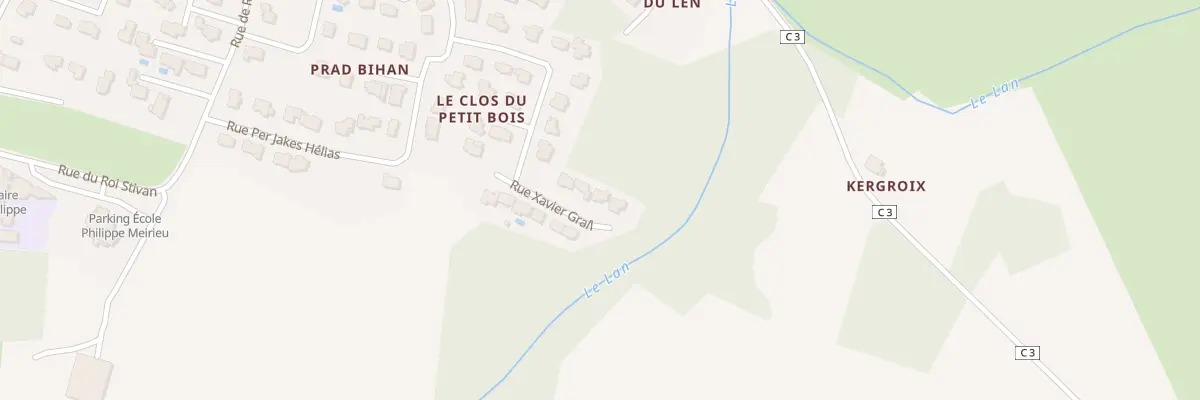 Plan du 23 Rue Xavier Grall à Plougoumelen