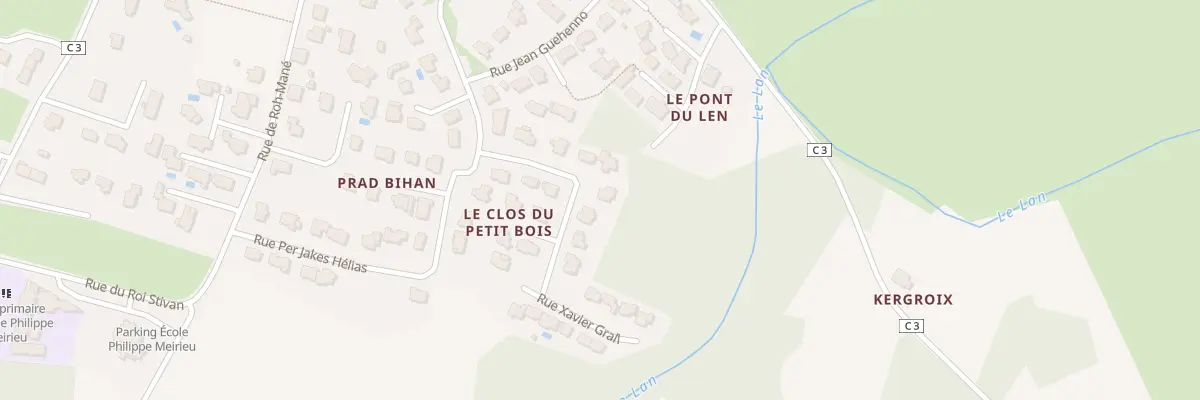 Plan du 11 Rue Xavier Grall à Plougoumelen