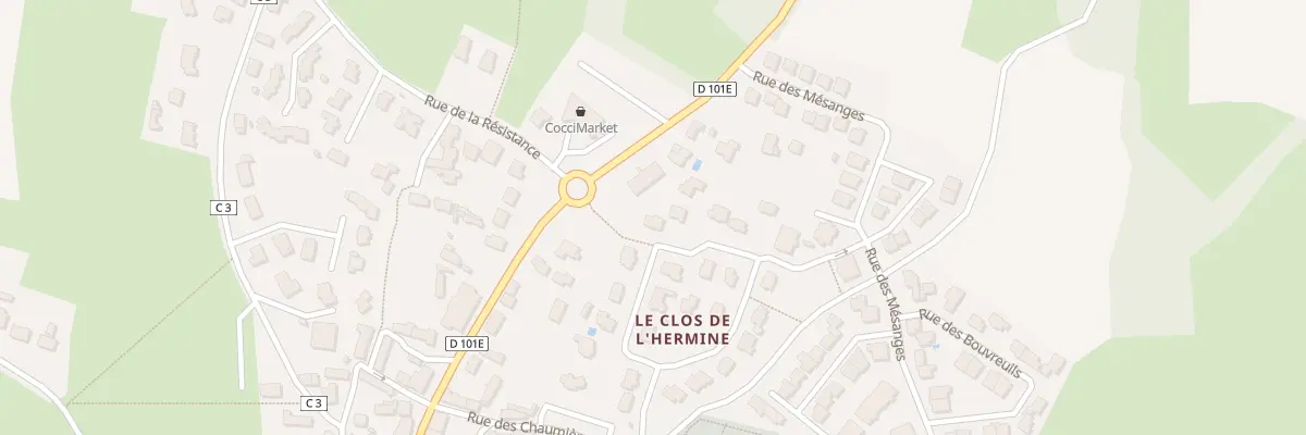 Plan de la Rue Henri Dunant à Plougoumelen