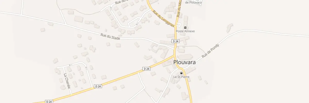 Plan du 1A Rue du Stade à Plouvara