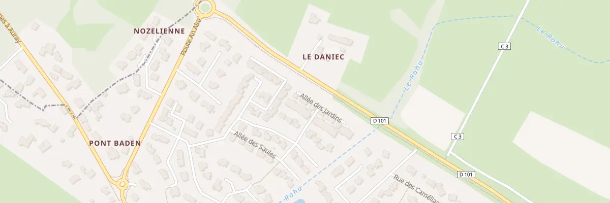 Plan du 3 All des Jardins à Baden
