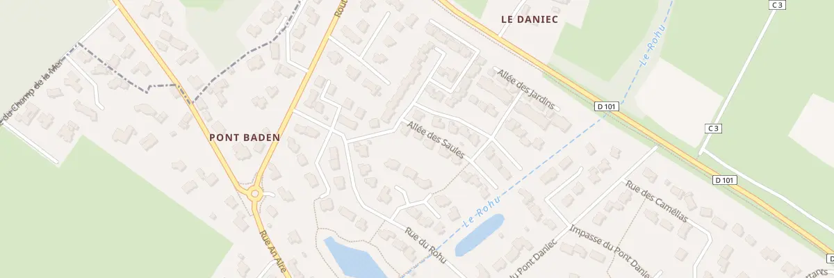 Plan du 7 All des Saules à Baden