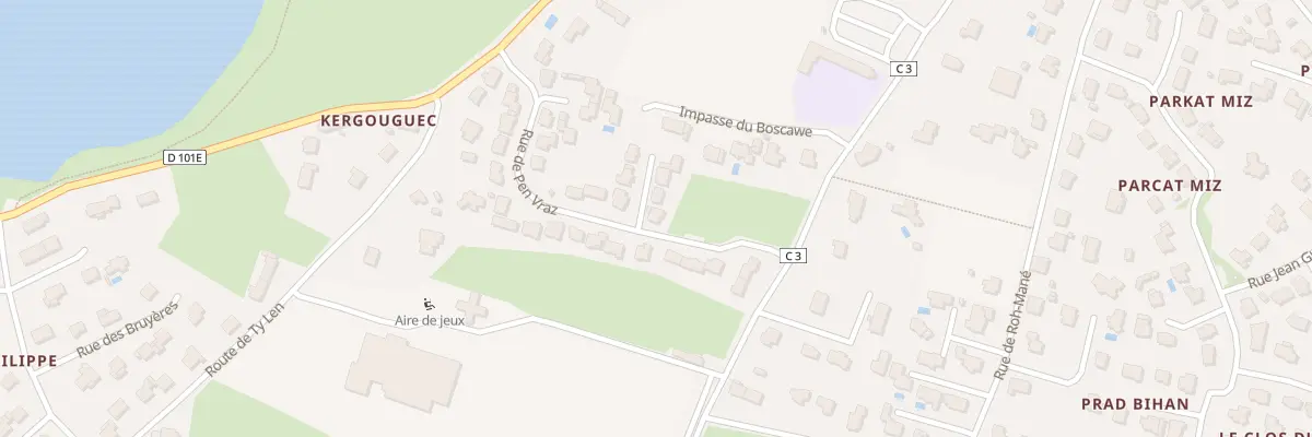 Plan du 12 Rue de Pen Vraz à Plougoumelen