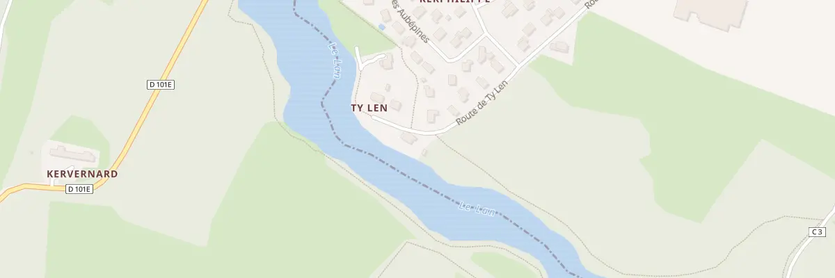 Plan du 25 Rte de Ty Len à Plougoumelen