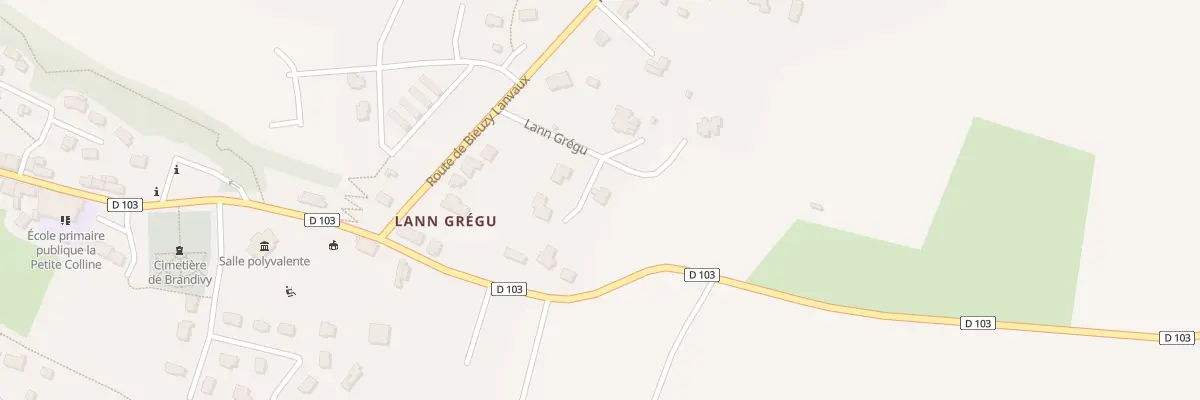 Plan du 5719 Lann Gregu à Brandivy
