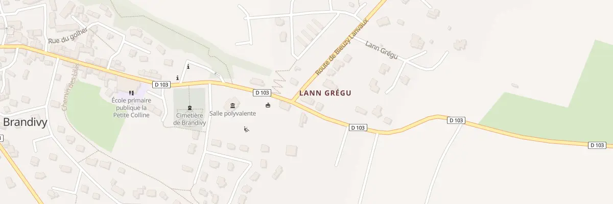 Plan du 3 Lann Gregu à Brandivy