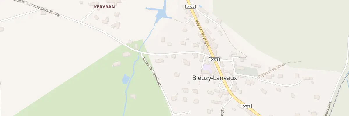 Plan du 9 Rue de la Fontaine St Bieuzy à Pluvigner