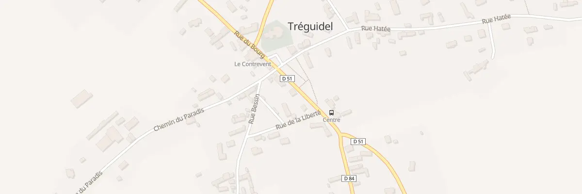 Plan du 1 Rue du Bourg à Tréguidel