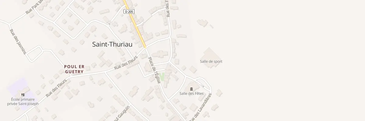 Plan du 10 Pl de l’Eglise à Saint-Thuriau