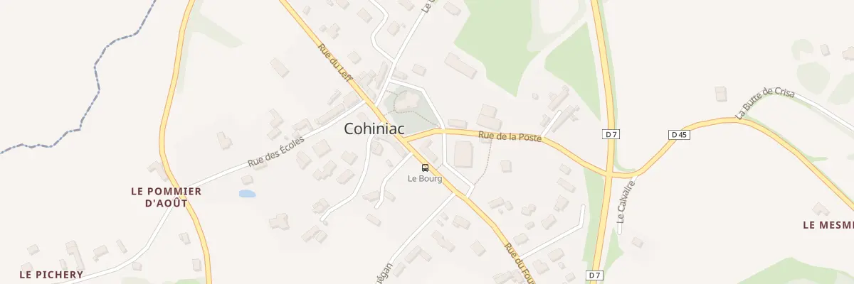 Plan du 2 Rue de la Poste à Cohiniac