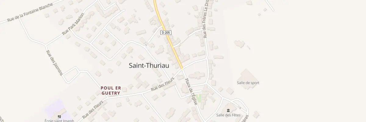 Plan du 1 Rue Mgr Le Gouaze à Saint-Thuriau
