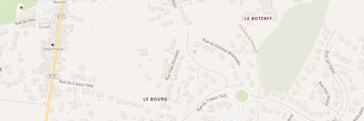 Plan du 25 Rue Nicolazic à Sainte-Anne-d’Auray