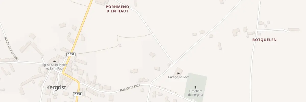 Plan du 303 Porhmeno d’En Haut à Kergrist