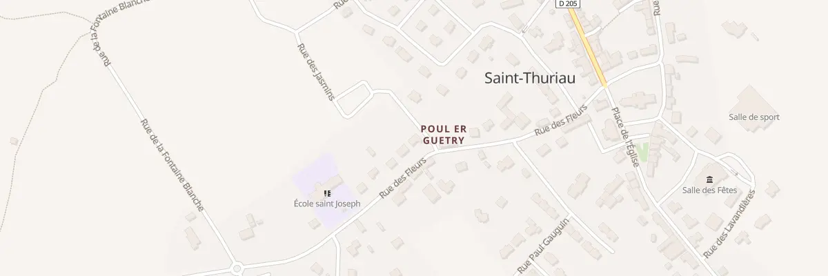 Plan du 22 Rue des Fleurs à Saint-Thuriau