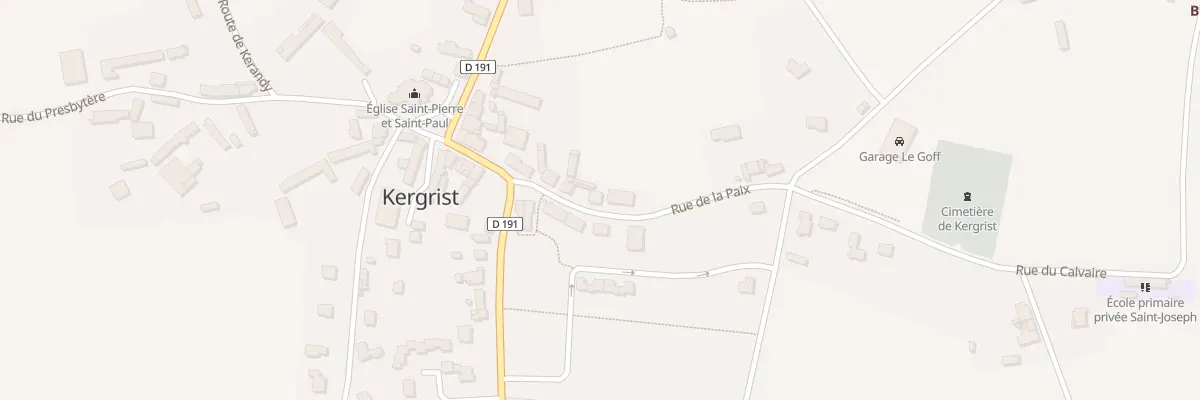 Plan du 13 Rue de la Paix à Kergrist