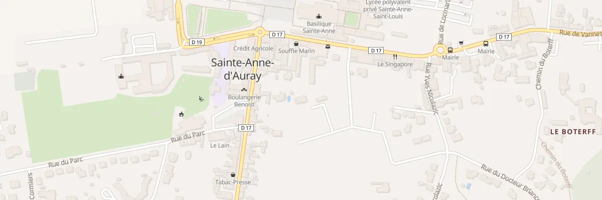 Plan du 14 Rue de Vannes à Sainte-Anne-d’Auray