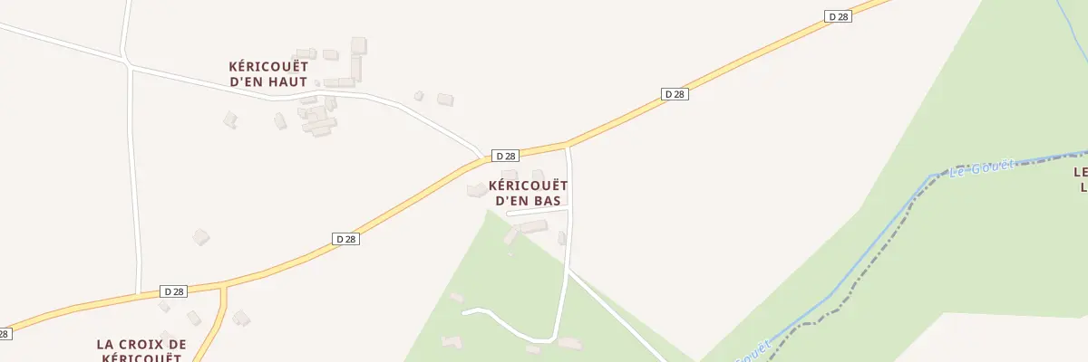 Plan du 2 Kéricouët d’en Bas au Vieux-Bourg
