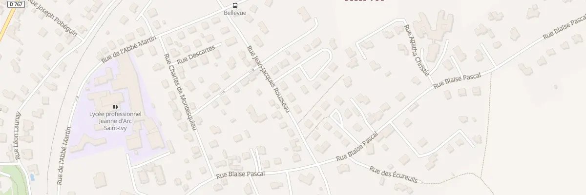 Plan du 9 Rue J J Rousseau à Pontivy