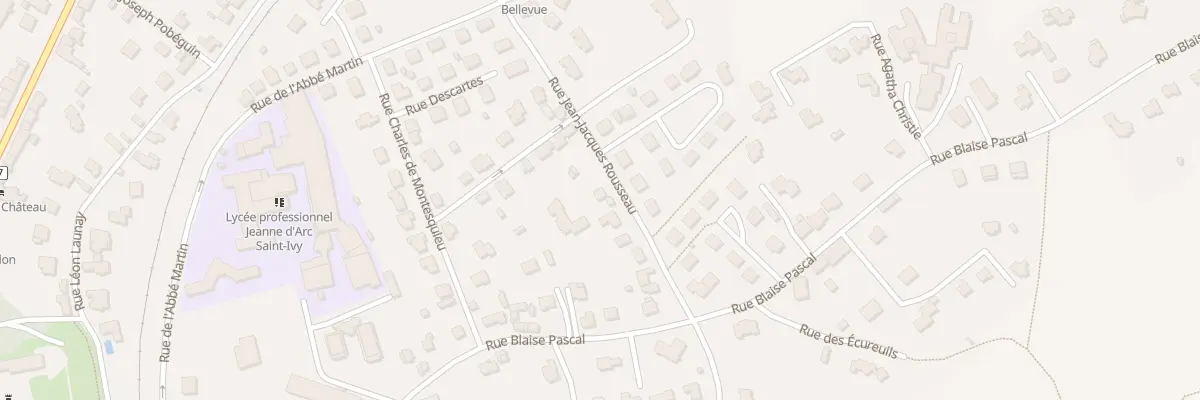 Plan du 12 Rue J J Rousseau à Pontivy