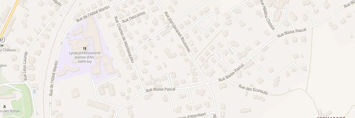 Plan du 10 Rue J J Rousseau à Pontivy