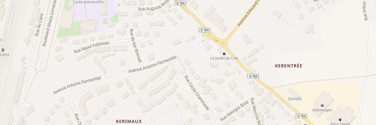Plan du 12 Rue Cécile Chaminade à Pontivy