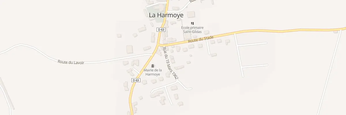 Plan du 1 Rue du 19 Mars 1962 à La Harmoye