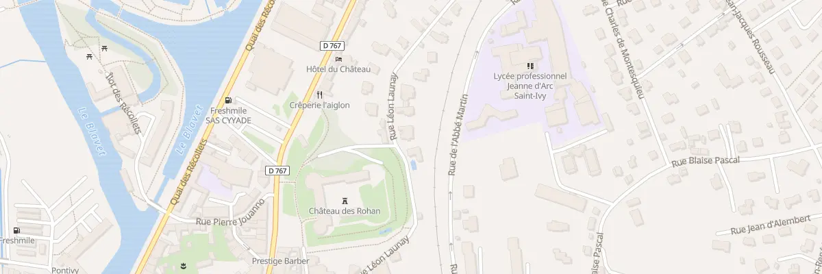 Plan du 12 Rue Léon Launay à Pontivy