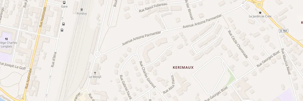 Plan du 3 Rue Germaine Tailleferre à Pontivy