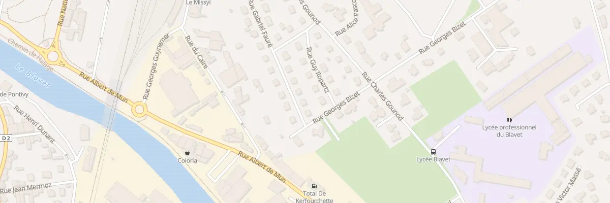 Plan du 9 Rue Berlioz à Pontivy