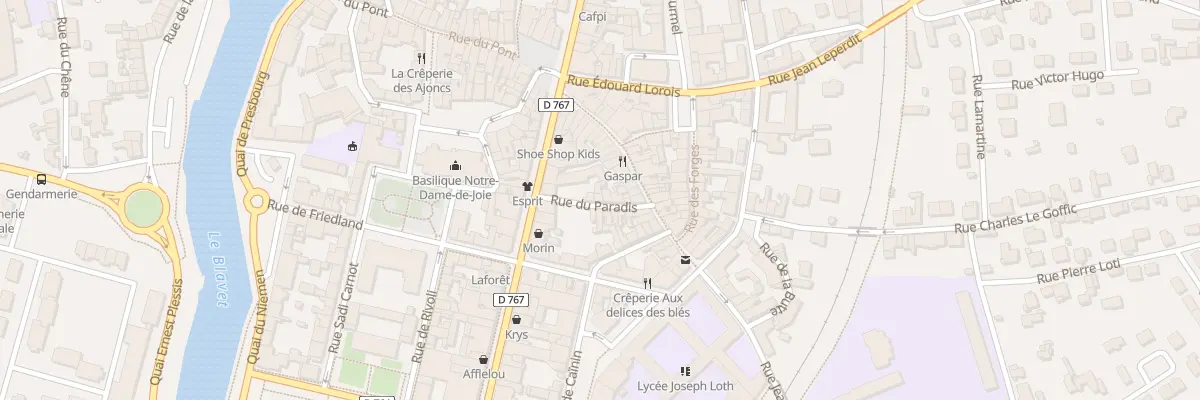 Plan du 5 Rue du Paradis à Pontivy