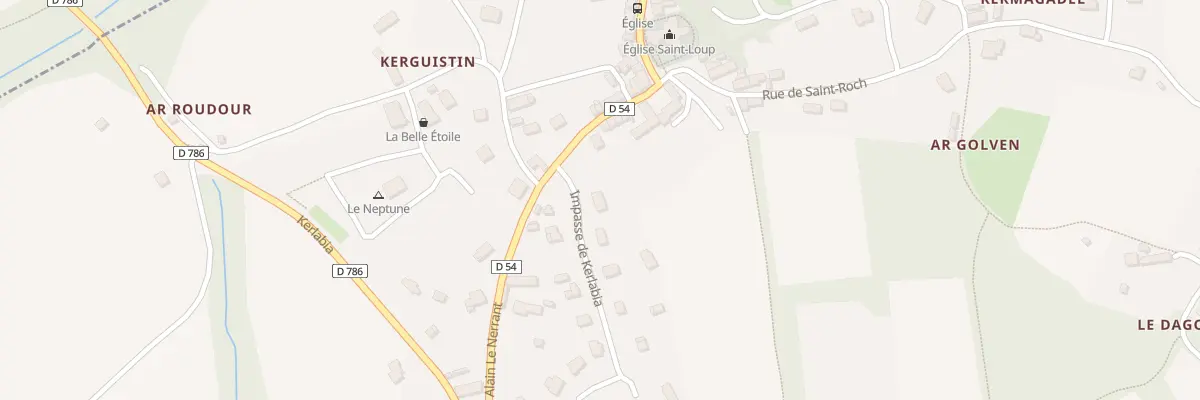 Plan du 1 Imp Hent Dall de Kerlabia à Lanloup
