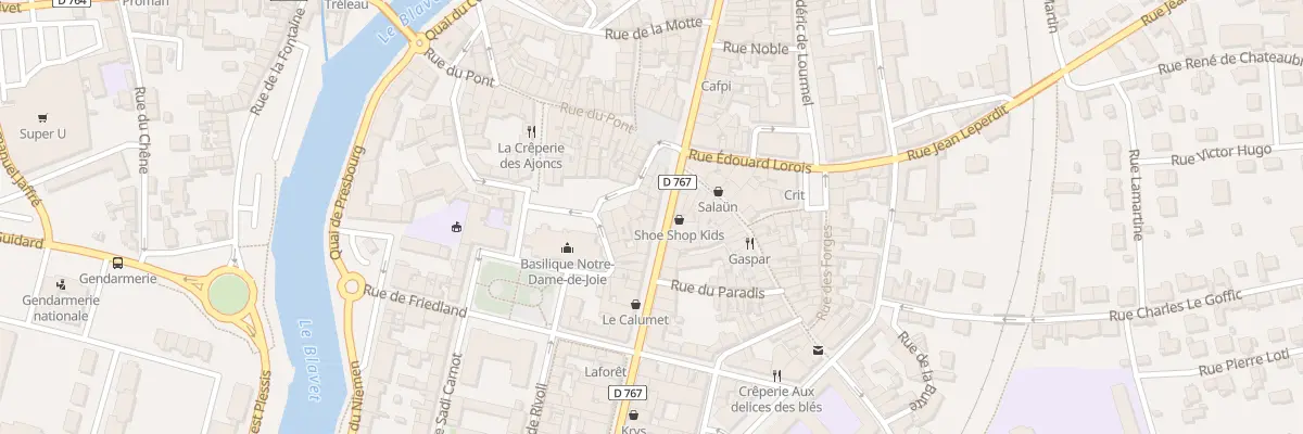 Plan du 8 Rue Nationale à Pontivy