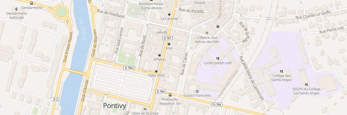 Plan du 45 Rue Nationale à Pontivy