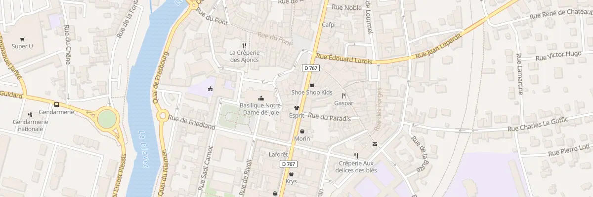 Plan du 16 Rue Nationale à Pontivy