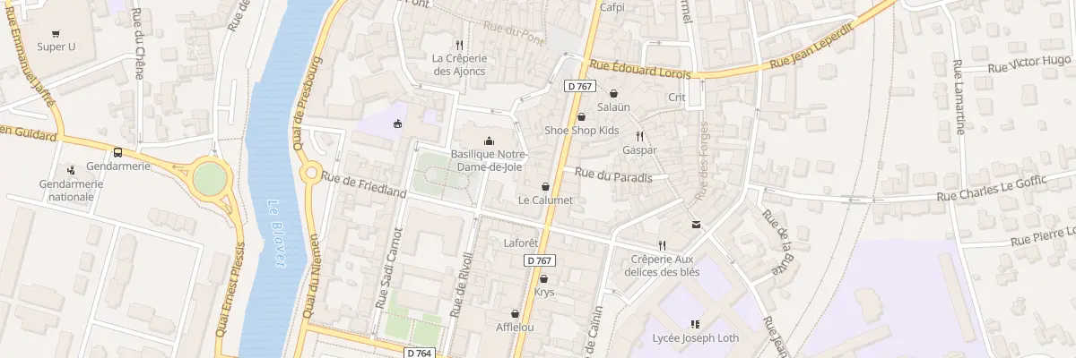 Plan du 28 Rue Nationale à Pontivy