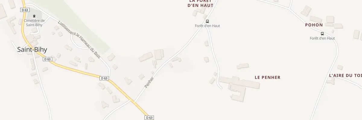 Plan du 3 Le Penher à Saint-Bihy
