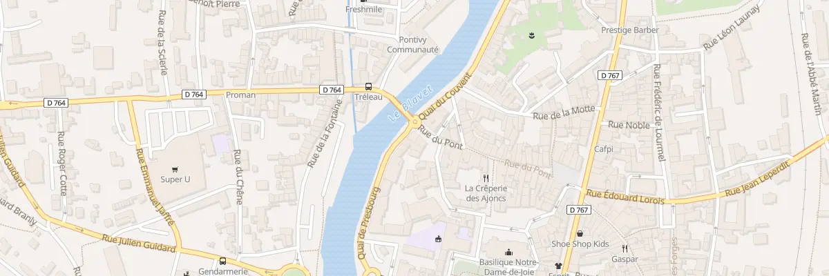 Plan du 1 Quai Presbourg à Pontivy