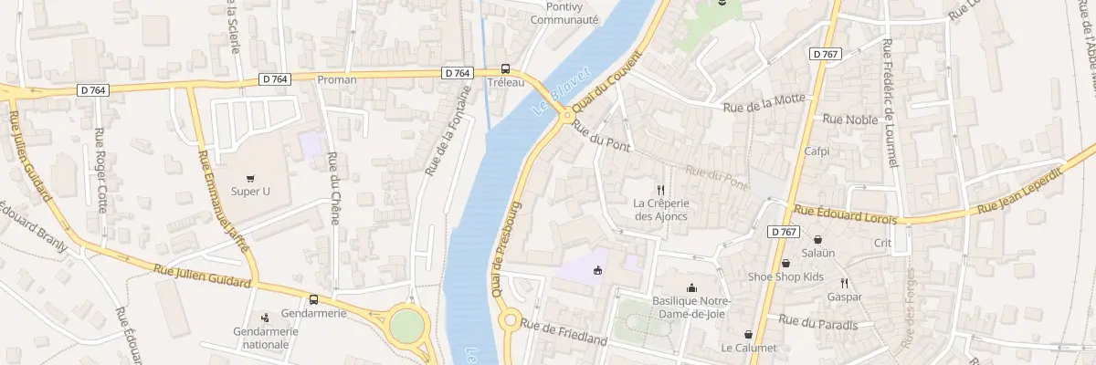 Plan du 9 Quai Presbourg à Pontivy
