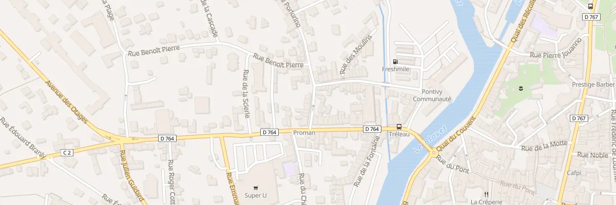Plan du 8 Rue des Noyers à Pontivy