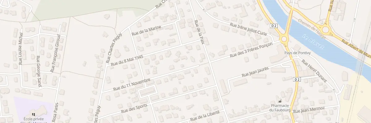 Plan du 4 Rue du Onze Novembre à Pontivy
