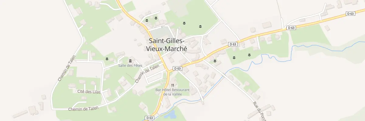 Plan du 1 Rue de la Vallée à Saint-Gilles-Vieux-Marché