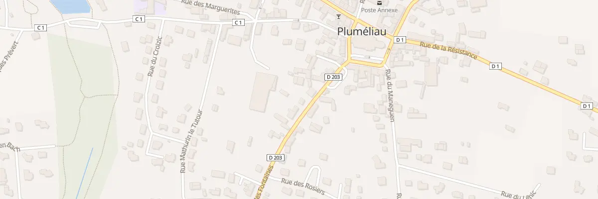 Plan du 14 Rue des Fontaines à Pluméliau-Bieuzy