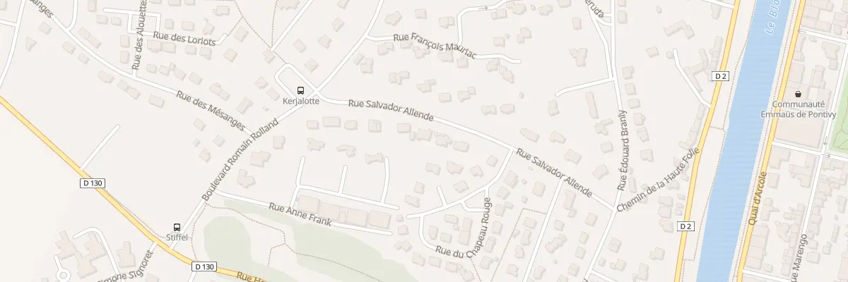 Plan du 11 Rue Salvador Allende à Pontivy