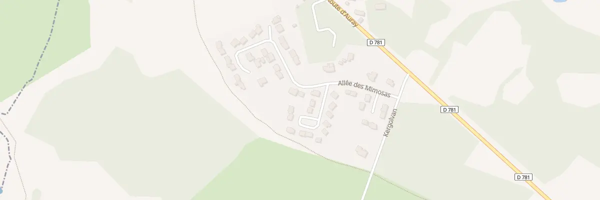 Plan du 23 All des Mimosas à Locmariaquer