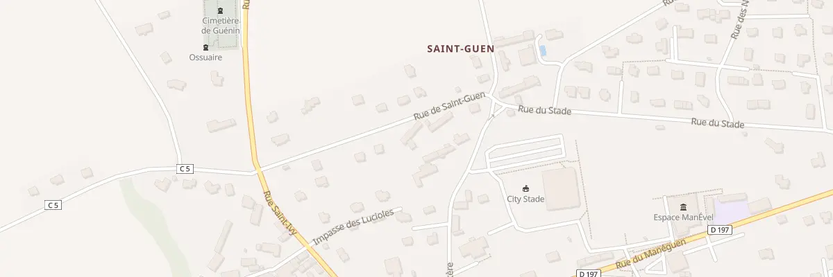 Plan du 8 Rue Saint Guen à Guénin